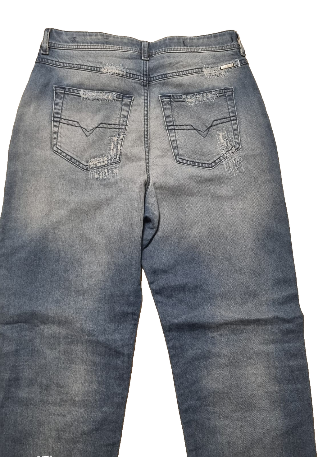 DIESEL Damen Jeans Carrot & Chino W24 Blau | Stretch & Luxusstoff K4