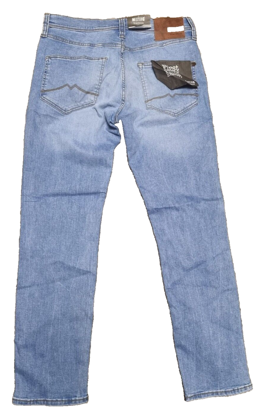 MUSTANG Herren Jeans Denim Hose Vegas Slim Fit Blau W32 L30 BR1C3
