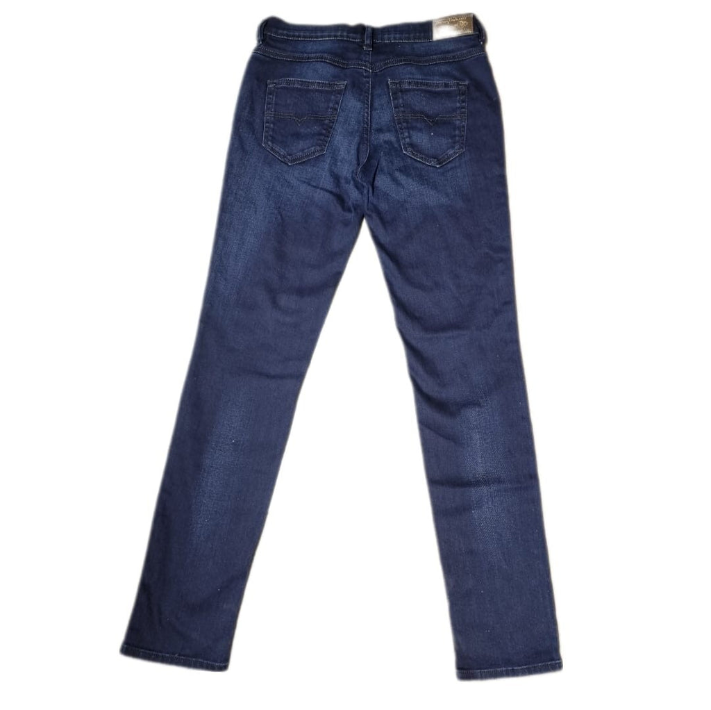 DIESEL Damen Jeans Belthy W24 L32 Blau Regular Slim Straight Low Waist BR1D1