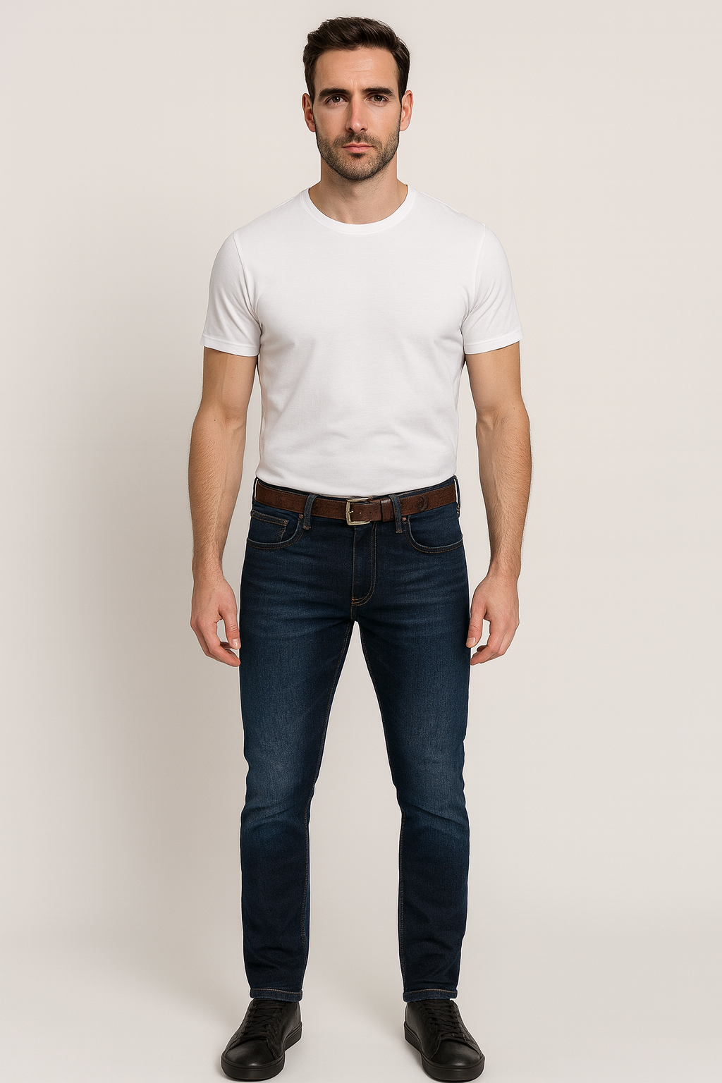 MUSTANG Herren Jeans Vegas Slim Fit Dunkelblau Stretch Denim Modell 1005372 SLR6