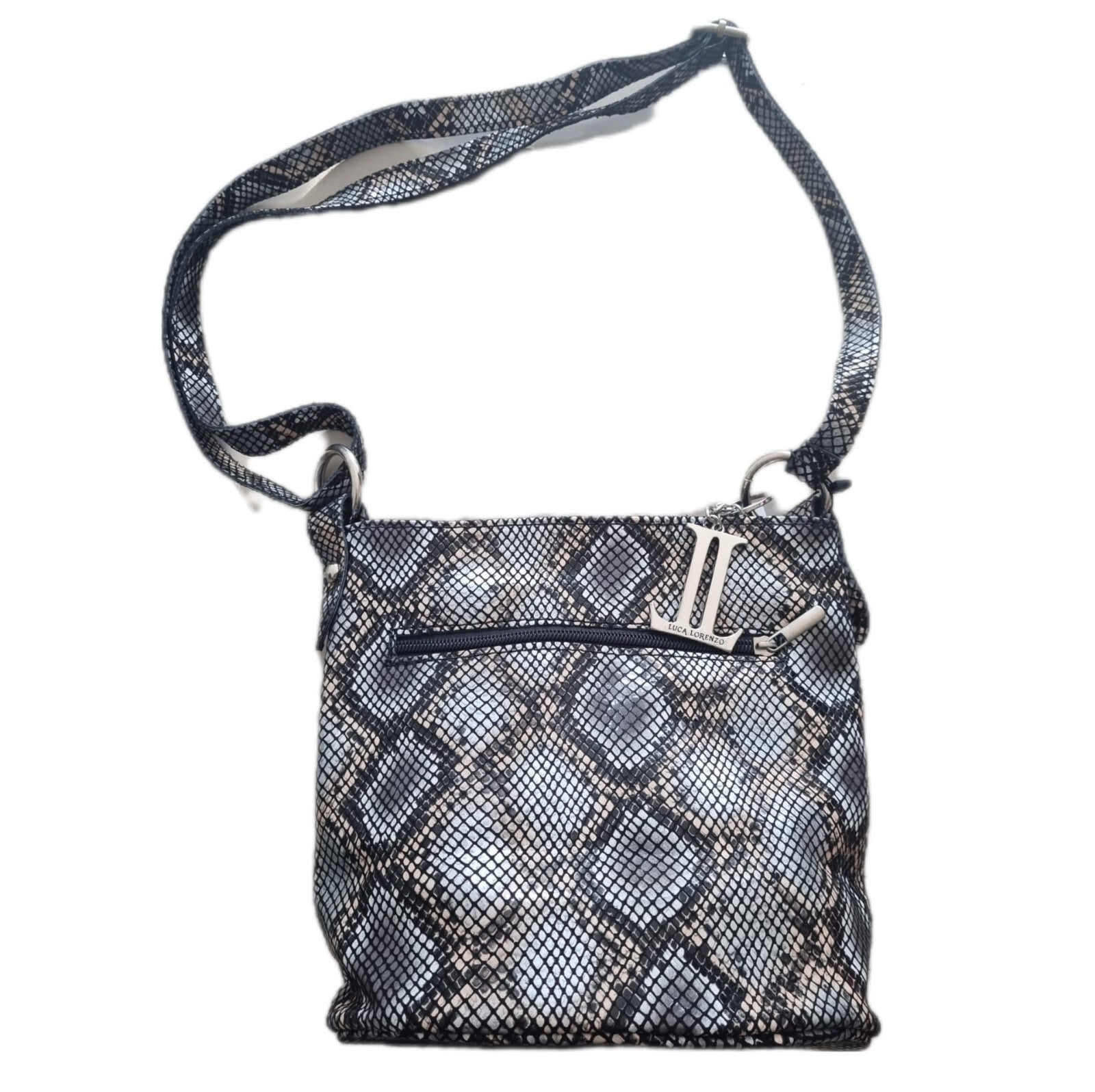 Damentasche Luca Lorenzo Beutel - echt Leder - Handtasche Umhängetasche Schlange