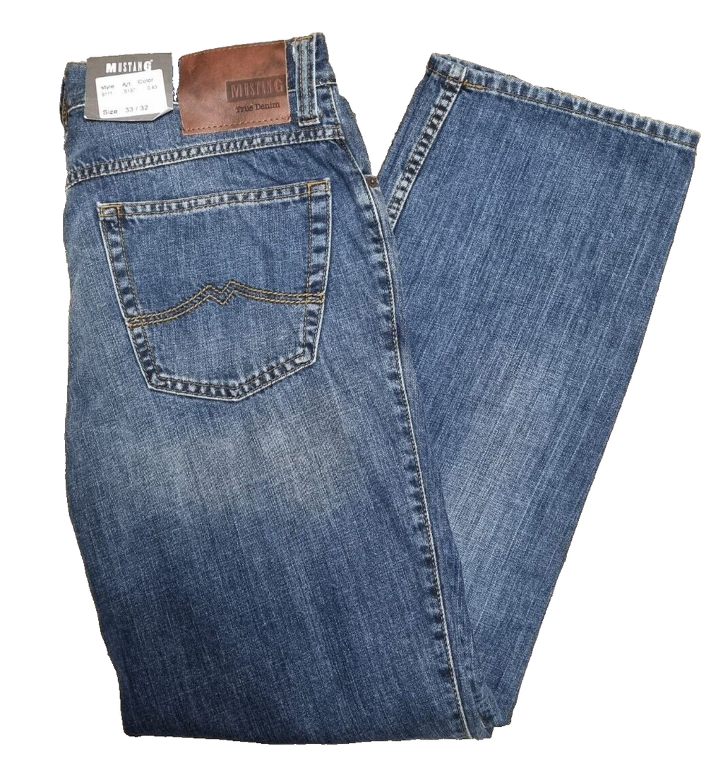 MUSTANG Herren Jeans Oklahoma W33 L32 Slim Medium Straight Blau 1004251 BR2E2