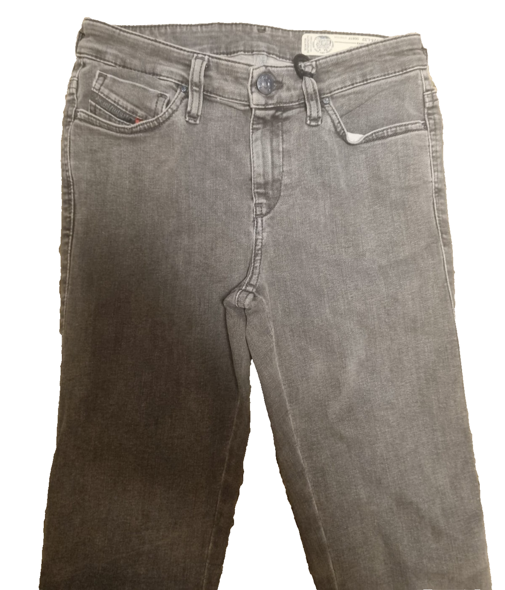 DIESEL Damen Jeans Skinzee-Zip W23 L32 Grau Super Slim Skinny 00SY6D 0681F M4