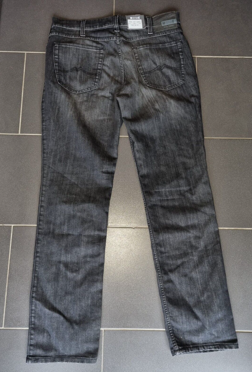 MUSTANG Herren Jeans Oklahoma Slim Fit Grau W38 L34 1004251 Staight LEG BR1E2