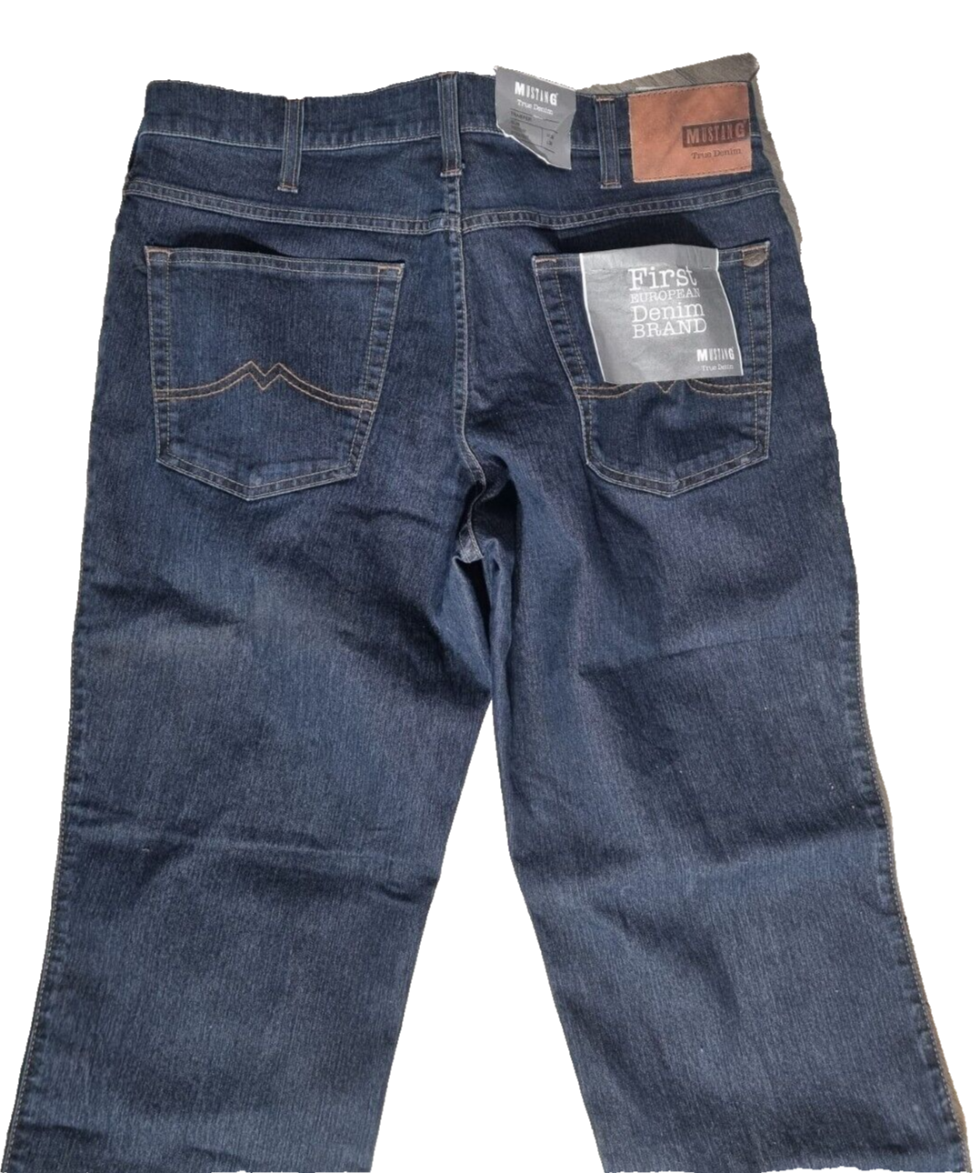 MUSTANG Herren Jeans Traper W38 L30 Blau | Slim Medium Straight BR1C3