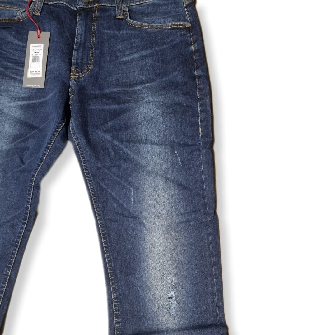 MUSTANG Herren Jeans Vegas W38 L34 Blau Slim Medium Slim BR2E1