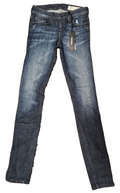 DIESEL Damen Jeans Skinzee-Low-Zip W24 L32 | Super Slim Skinny Dunkelblau BR3E1