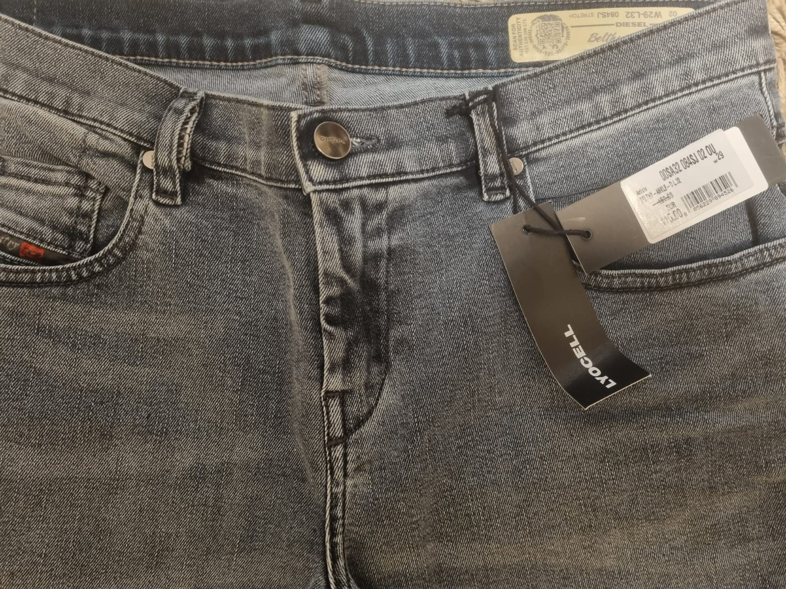 DIESEL Damen Jeans Belty-Ankle W29 L32 Stretch Regular Slim Straight  084S M5