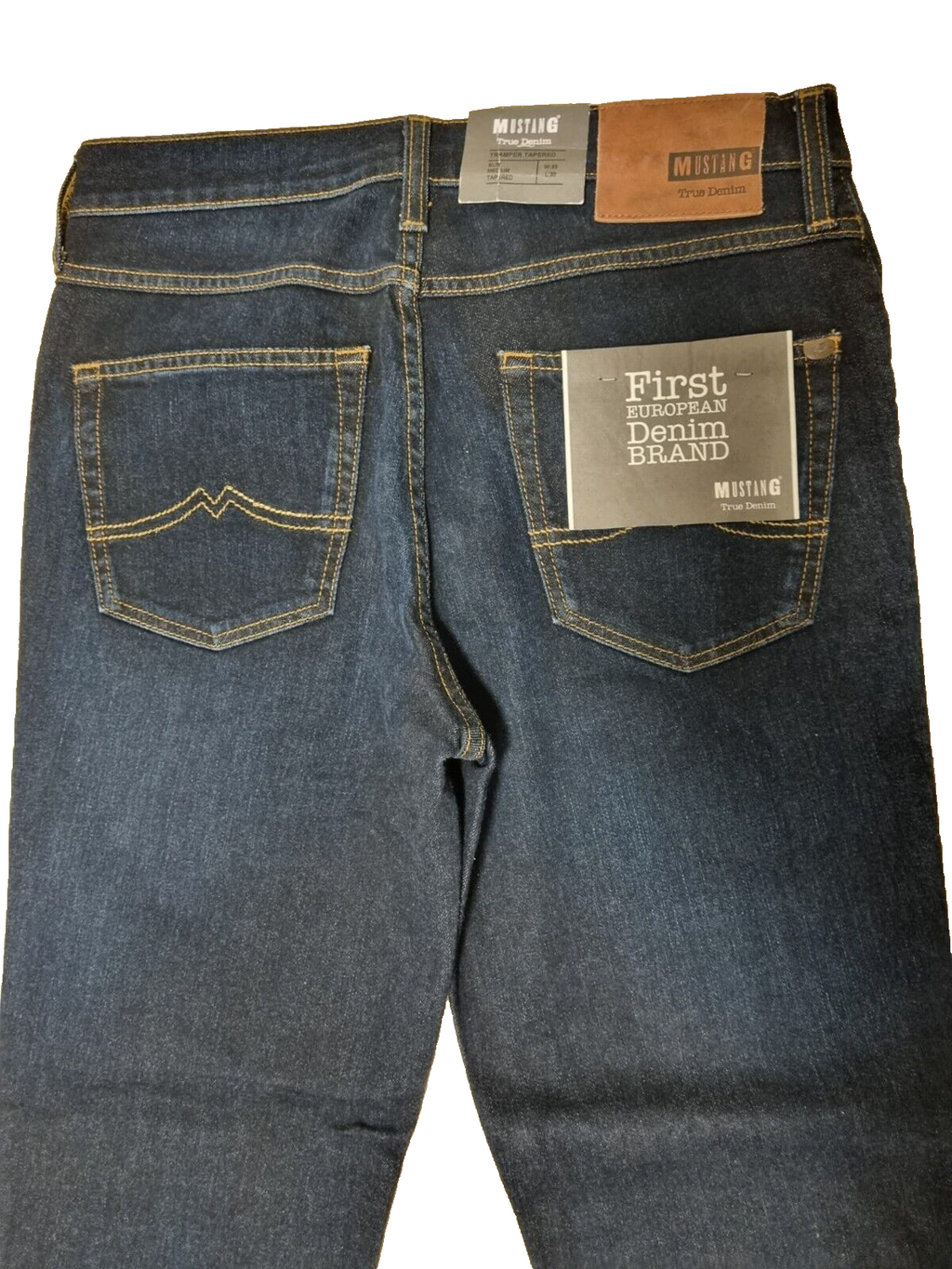 Mustang Herren Jeans Tramper Tapered W33 L30 Dunkel Blau Slim Fit Tapered D3