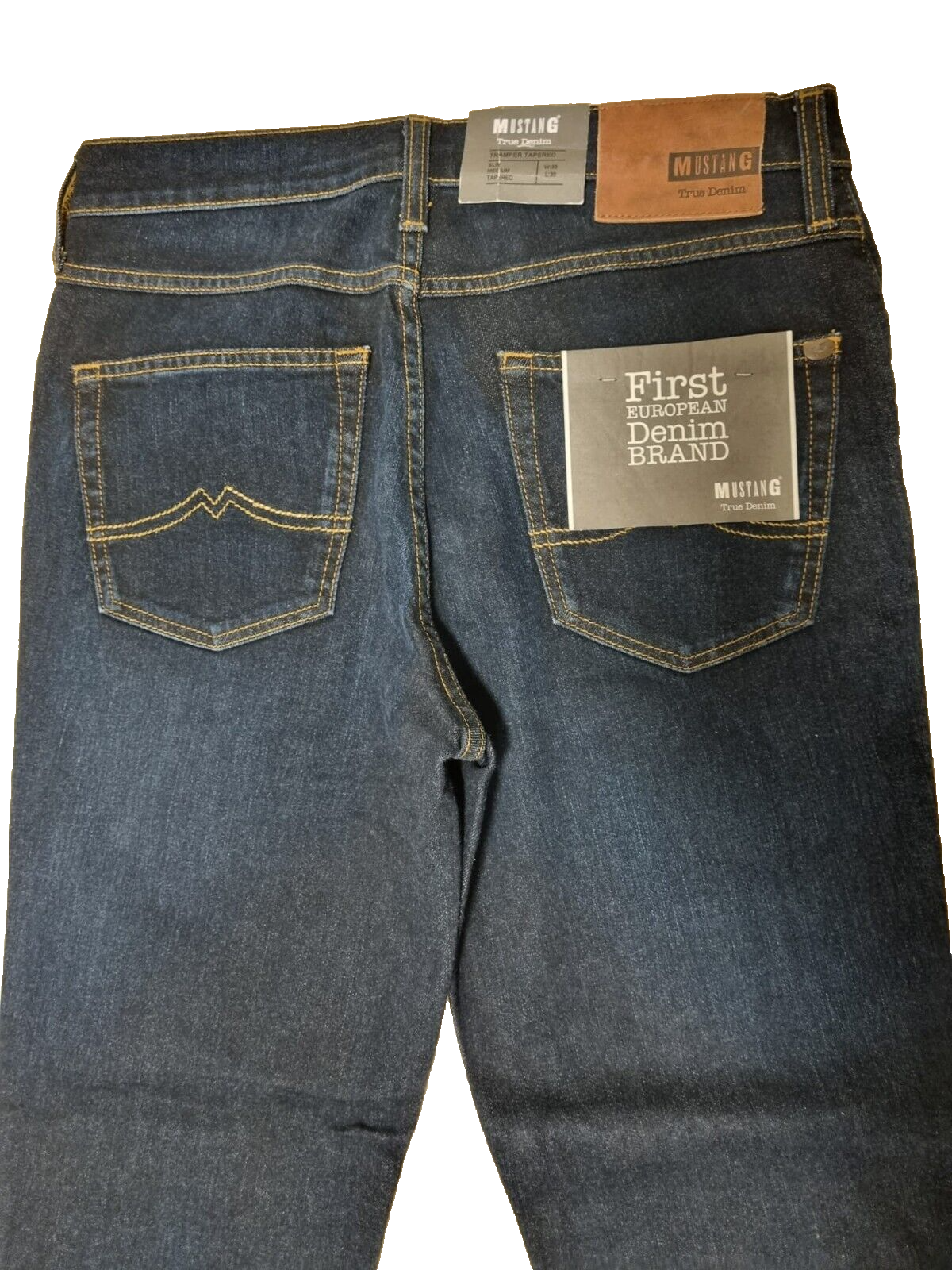 Mustang Herren Jeans Tramper Tapered W33 L30 Dunkel Blau Slim Fit Tapered D3