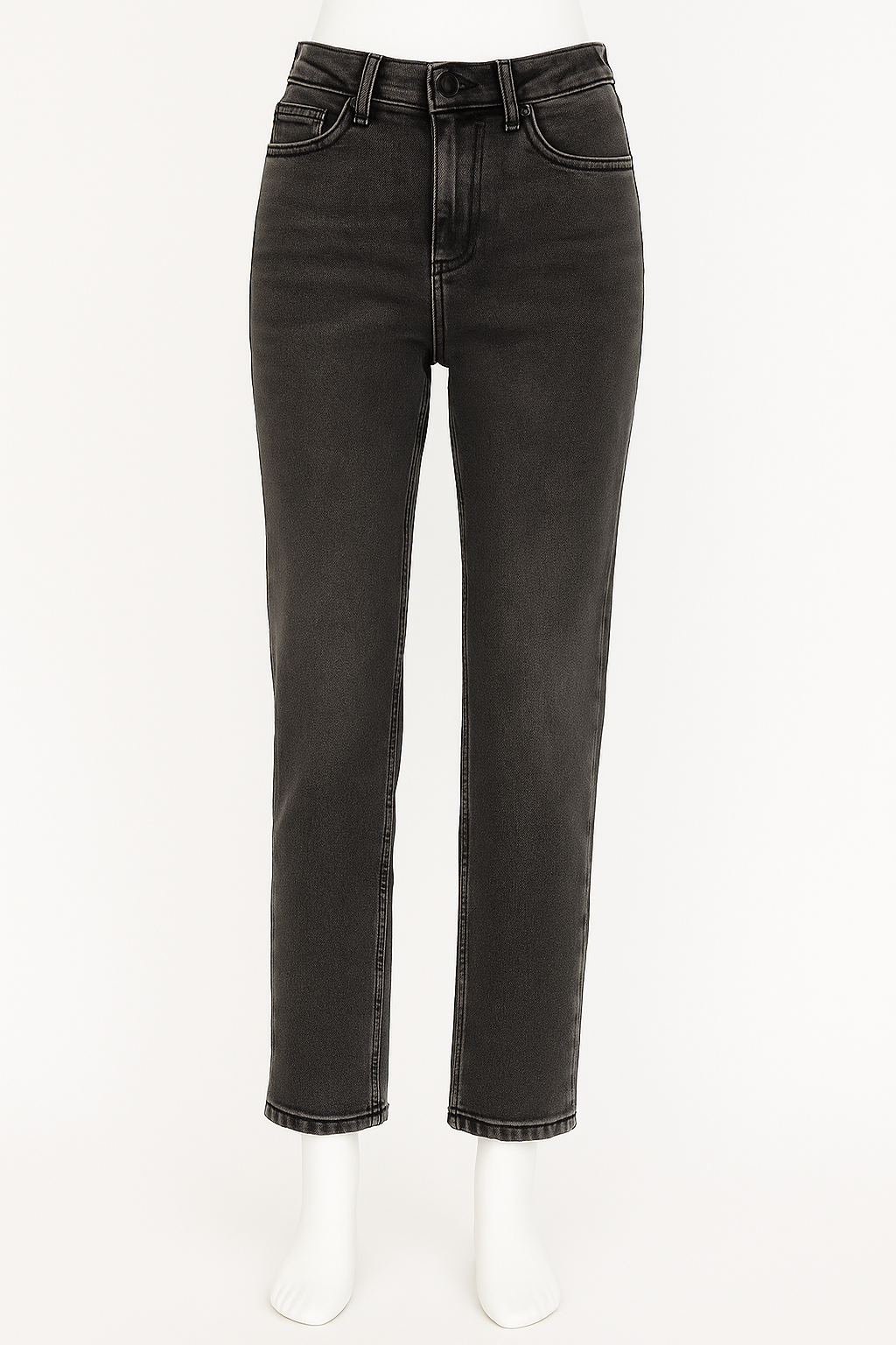 Vero Moda Damen Jeans ANNA VMANNA BA538 DG Straight Leg Mid Rise Grau W26 L32 K9