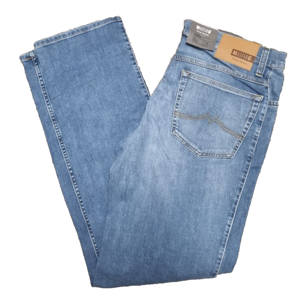 MUSTANG Herren Jeans Tramper W36 L36 Slim Medium Straight Blau 1006208 BR2E2