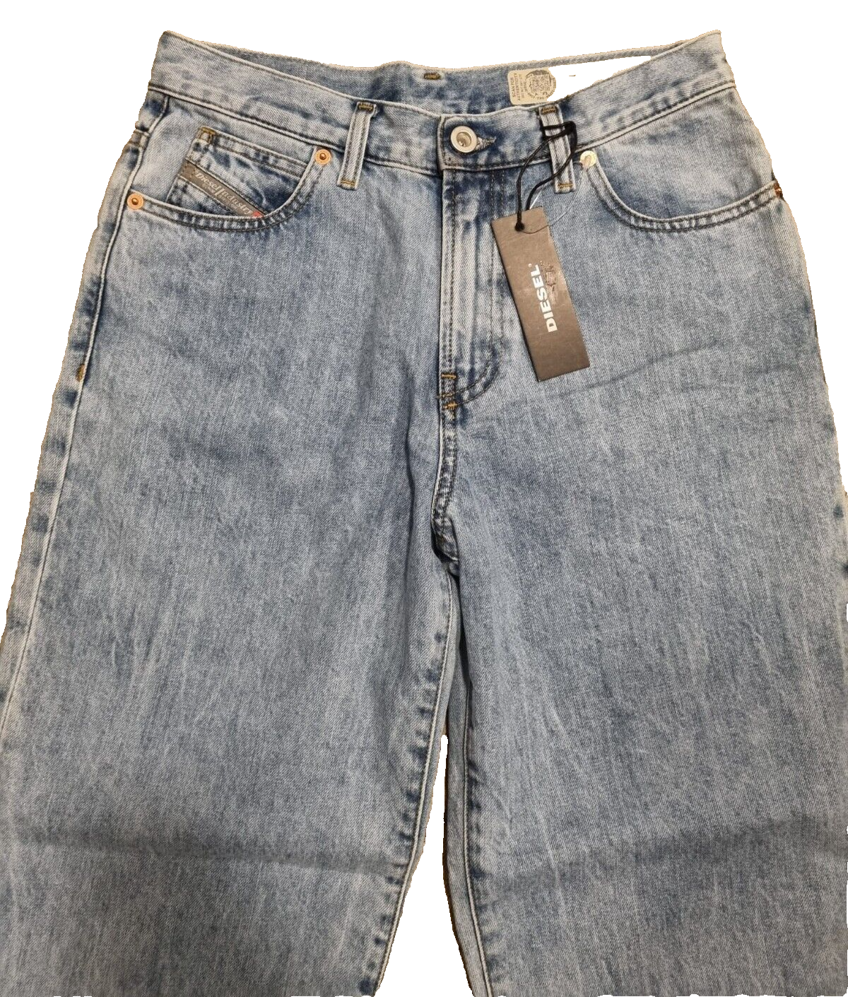 DIESEL Damen Jeans Hose NICLAH W25 L32 Blau 084RE High Waist Regular Straight E6