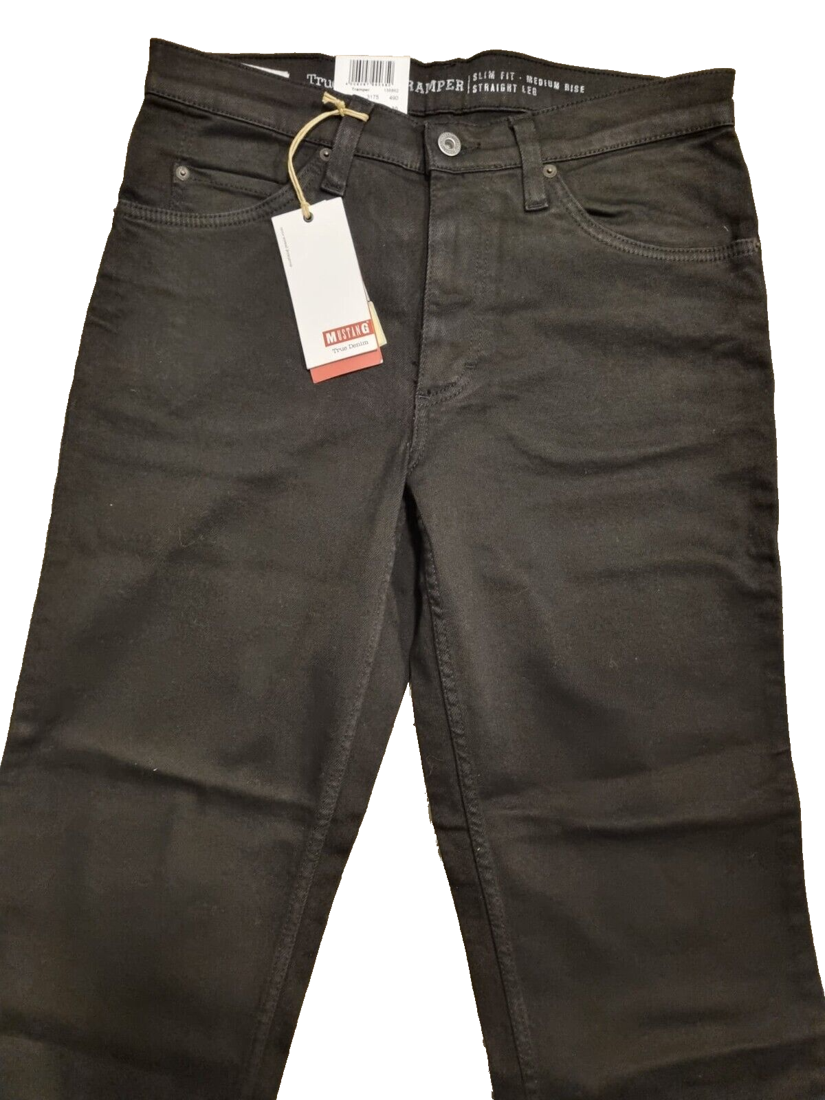 MUSTANG Herren Jeans Tramper W33 L30 Schwarz Slim Fit, Art. 1000358 940 E6