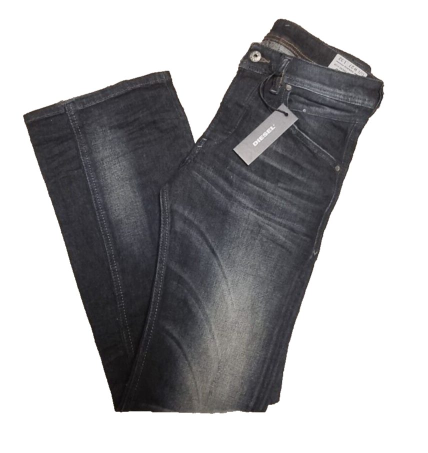 Diesel Herren Jeans Belther W27 L32  Regular Slim Tapered Schwarz Jeanshose T2-1