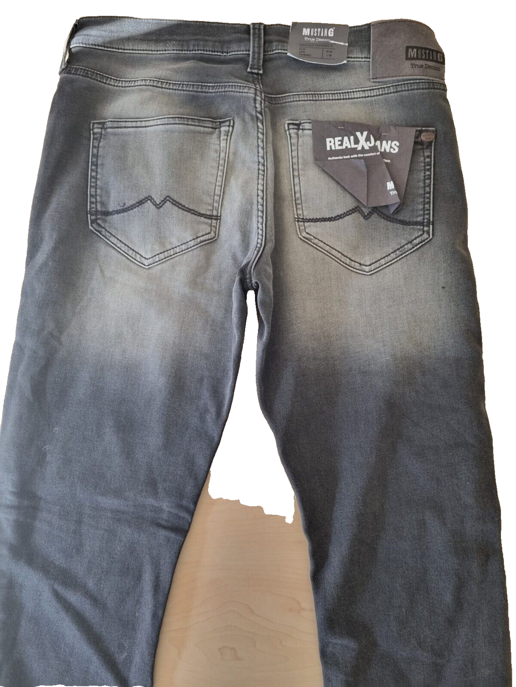 MUSTANG Herren Jeans Oregon Tapered K W32 L32 Grau | Slim-Fit, Niedrige Waist E6