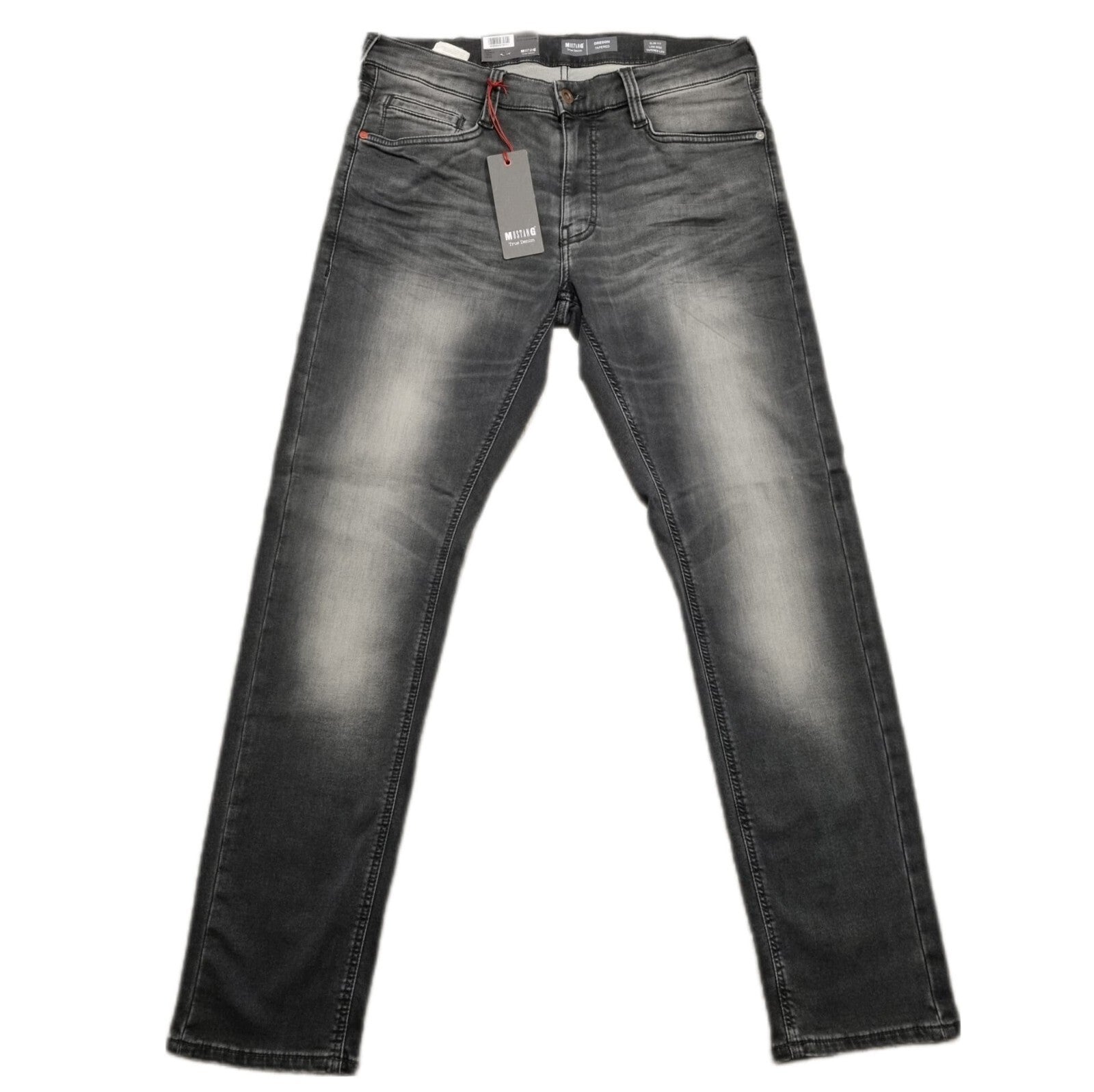 MUSTANG Herren Jeanshose Oregon Tapered K - Slim Fit - Grau, W32 W33 Denim BR3E1