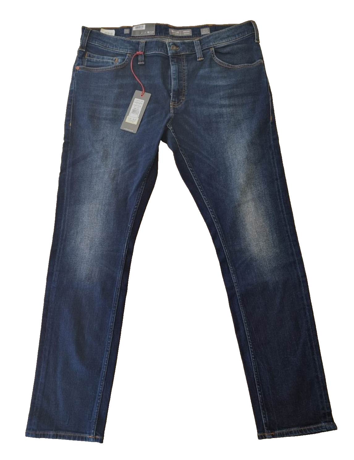 MUSTANG Herren Jeans Oregon Tapered W38 L32 | Slim Fit Low Waist Tapered Blau E6