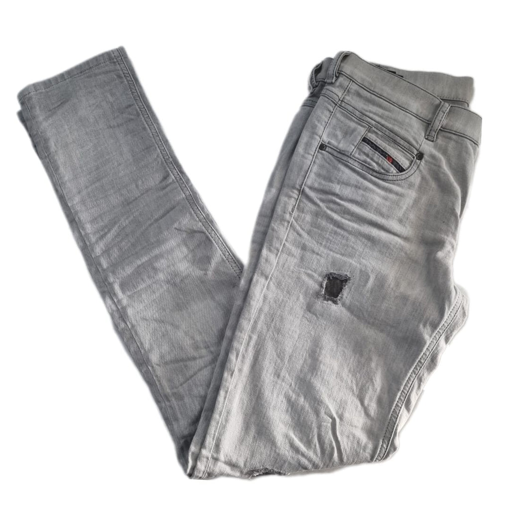 DIESEL Damen Jeanshose BELTHY 00SSSJ 0676M Regular Slim Straight Leg Low Waist