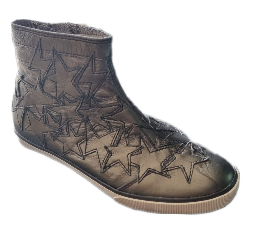 DIESEL Damen Stiefeletten S-STARHIGHTT Sneaker Gr. 35 EU / 5 US - Sterne Applika