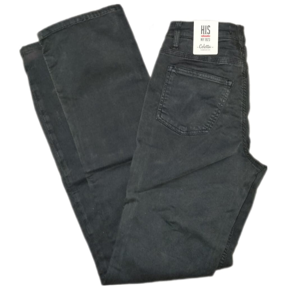 HIS Damen Jeans Coletta Comfort Fit 34/33 Dunkelgrün High Waist Straight