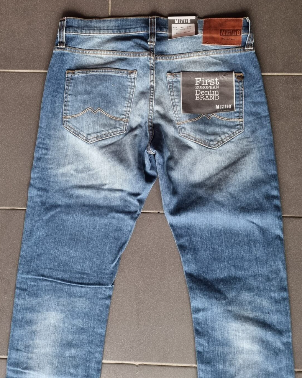 MUSTANG Herren Jeans Oregon Tapered W32 L36 Slim Low Tapered Blau Jeanshose BR1E