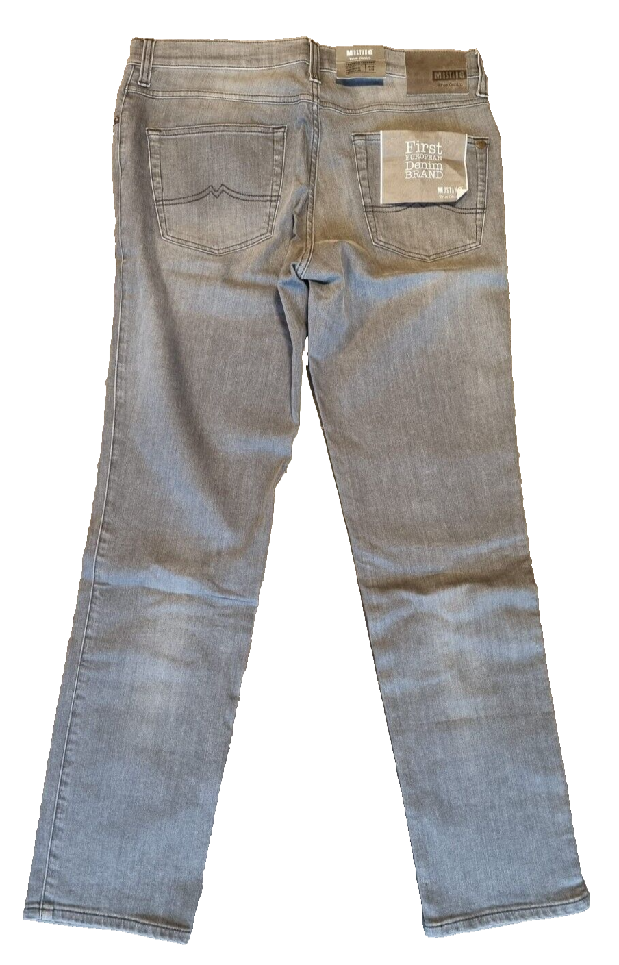 MUSTANG Herren Jeans Tramper Tapered W40 L32 Slim Fit Grau Medium Rise BR1E1