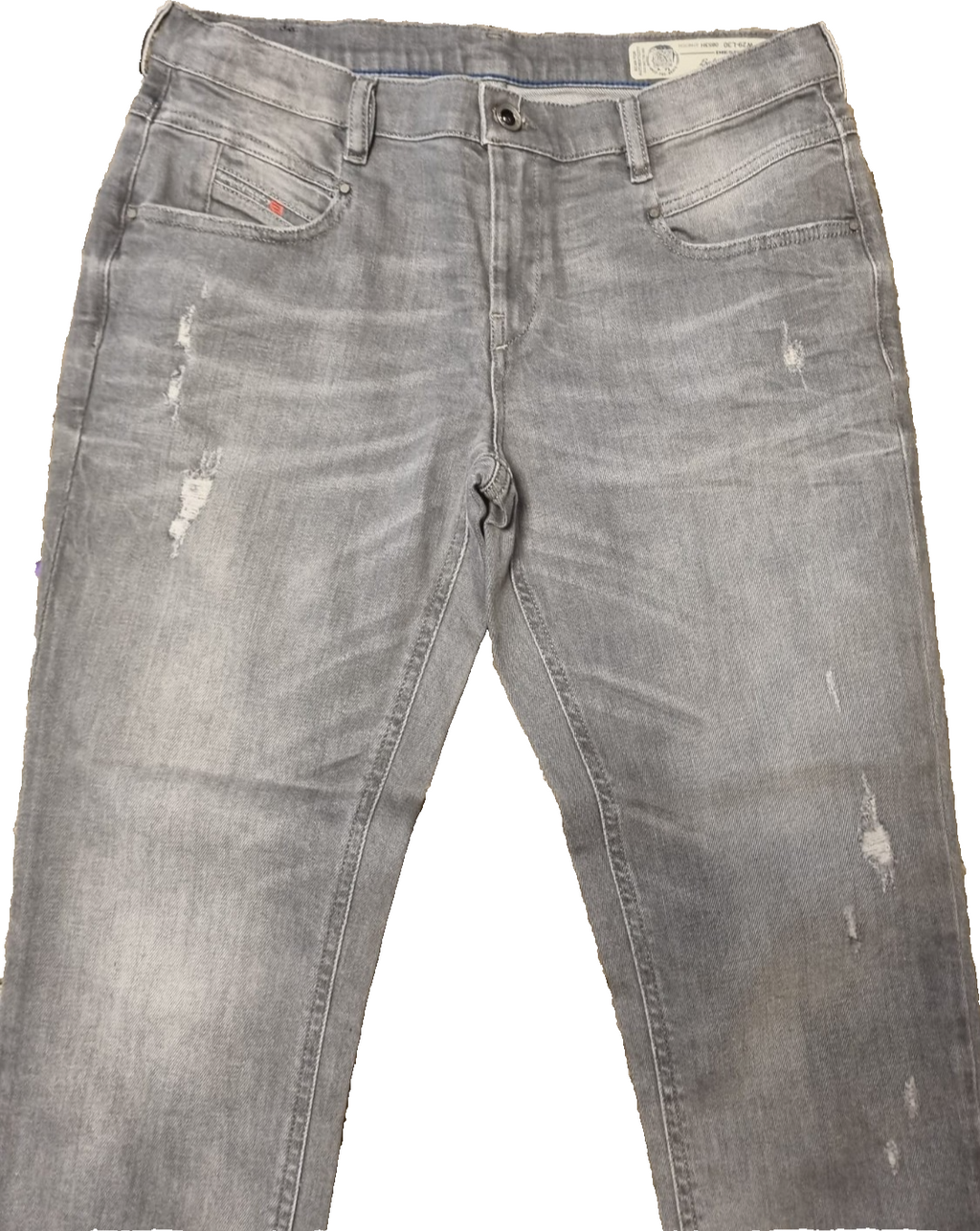 DIESEL Damen Jeans Belthy-Ankle W29 L30 Grau Regular Slim Straight 00SUKH M2