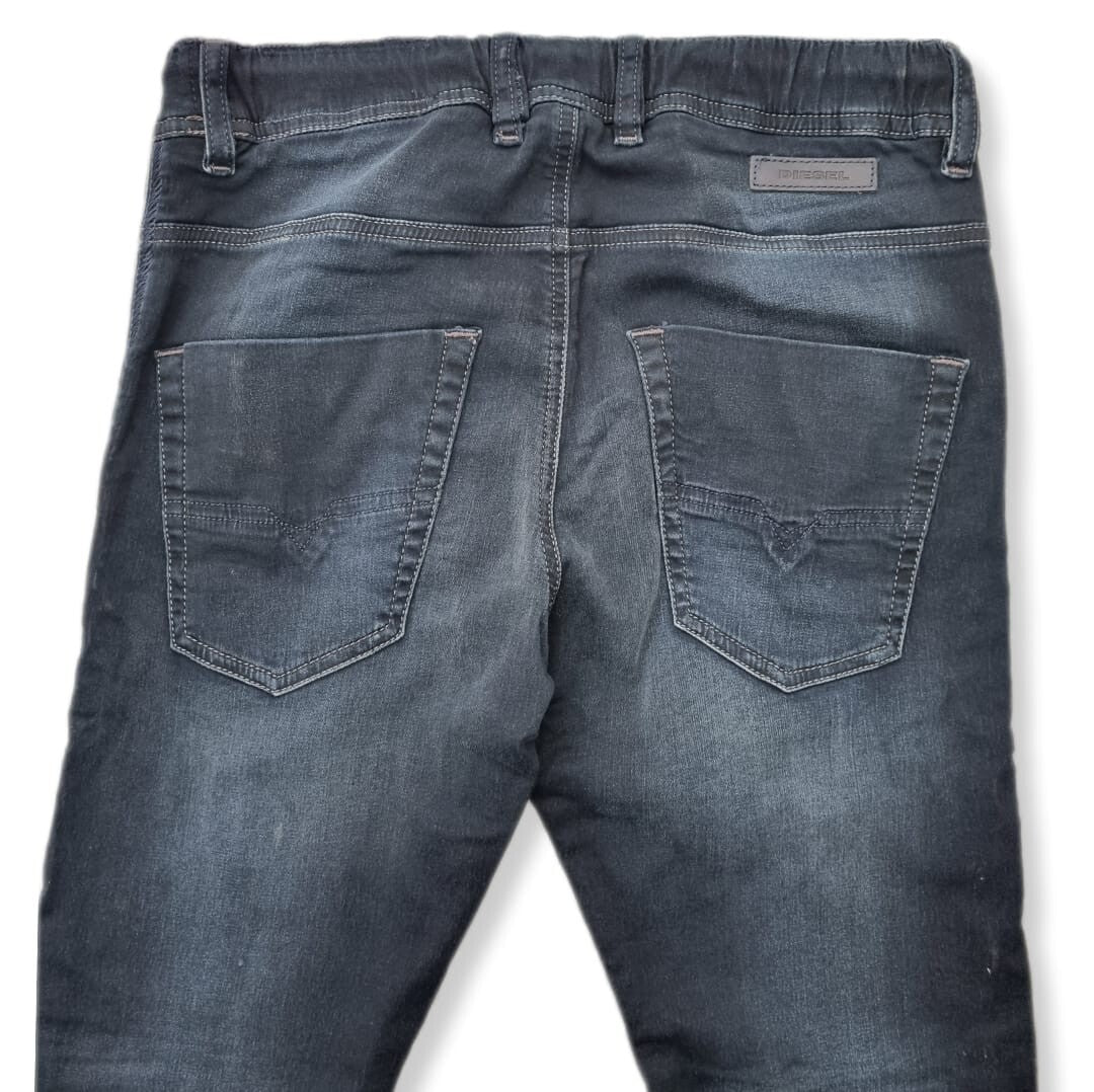 Herren Jeans DIESEL JoggJeans Sweat Pants W28 - Blau Schwarz Denim mit Kordelzug