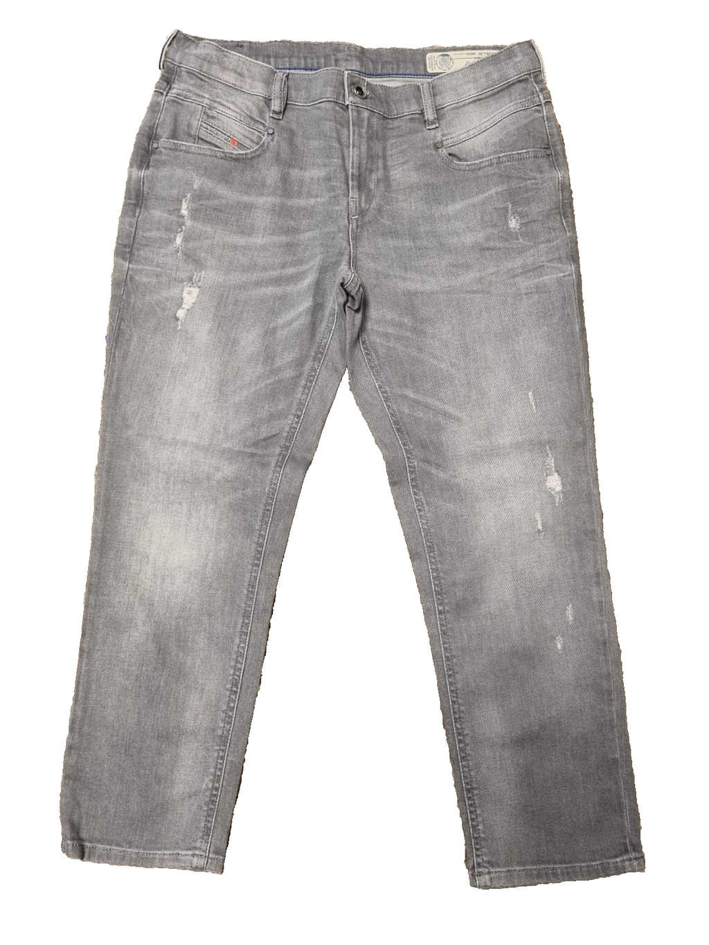 DIESEL Damen Jeans Belthy-Ankle W29 L30 Grau Regular Slim Straight 00SUKH M2