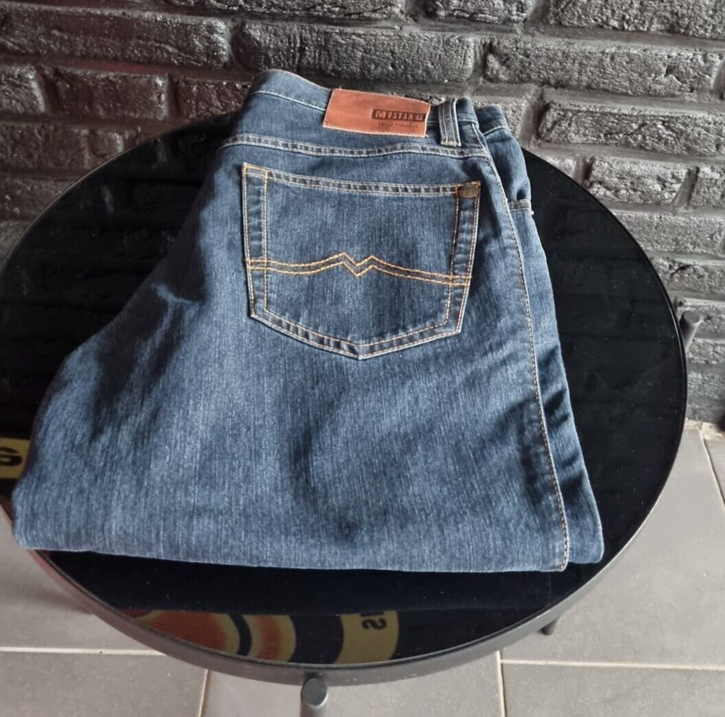 MUSTANG Herren Jeans Oklahoma W33 L36 Blau Slim Straight Medium Rise