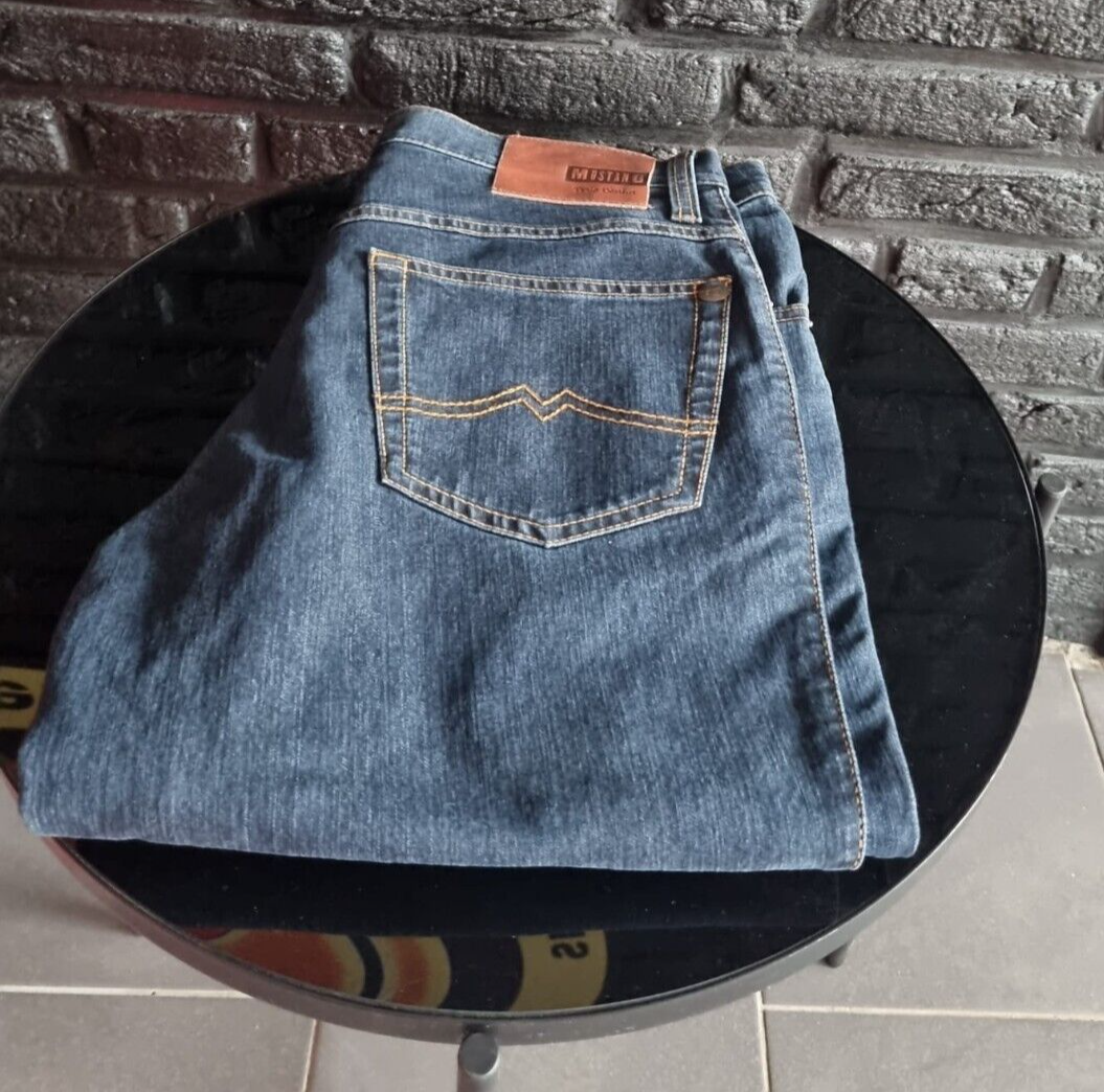 MUSTANG Herren Jeans Oklahoma W33 L36 Blau Slim Straight Medium Rise
