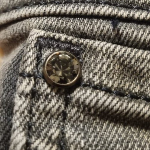 DIESEL Damen Jeans Getlegg W25 L30 Grau Stretch 00CSDM 0607Z Slim Skinny