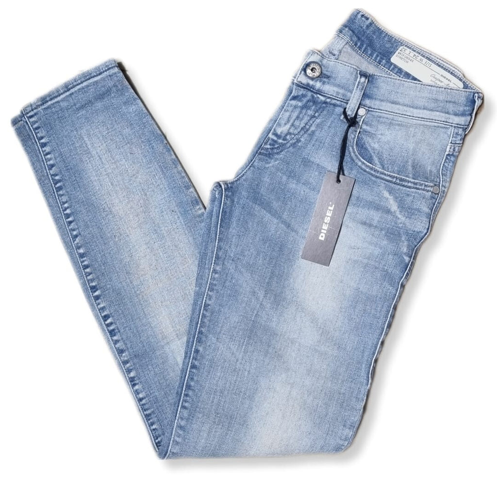 DIESEL Damen Jeans Grupee-Ankle Super Slim Skinny / Low Waist W24 L32 Blau BR1D1