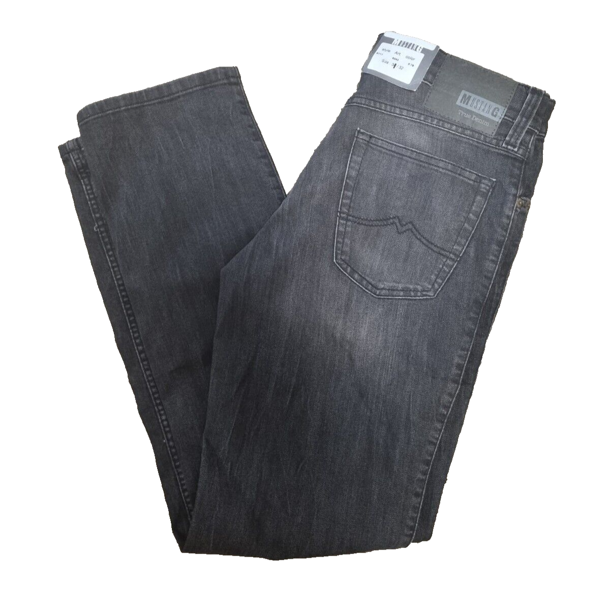 MUSTANG Oklahoma Slim Herren Jeans W31 L30 Schwarz Straight Fit BR3E3