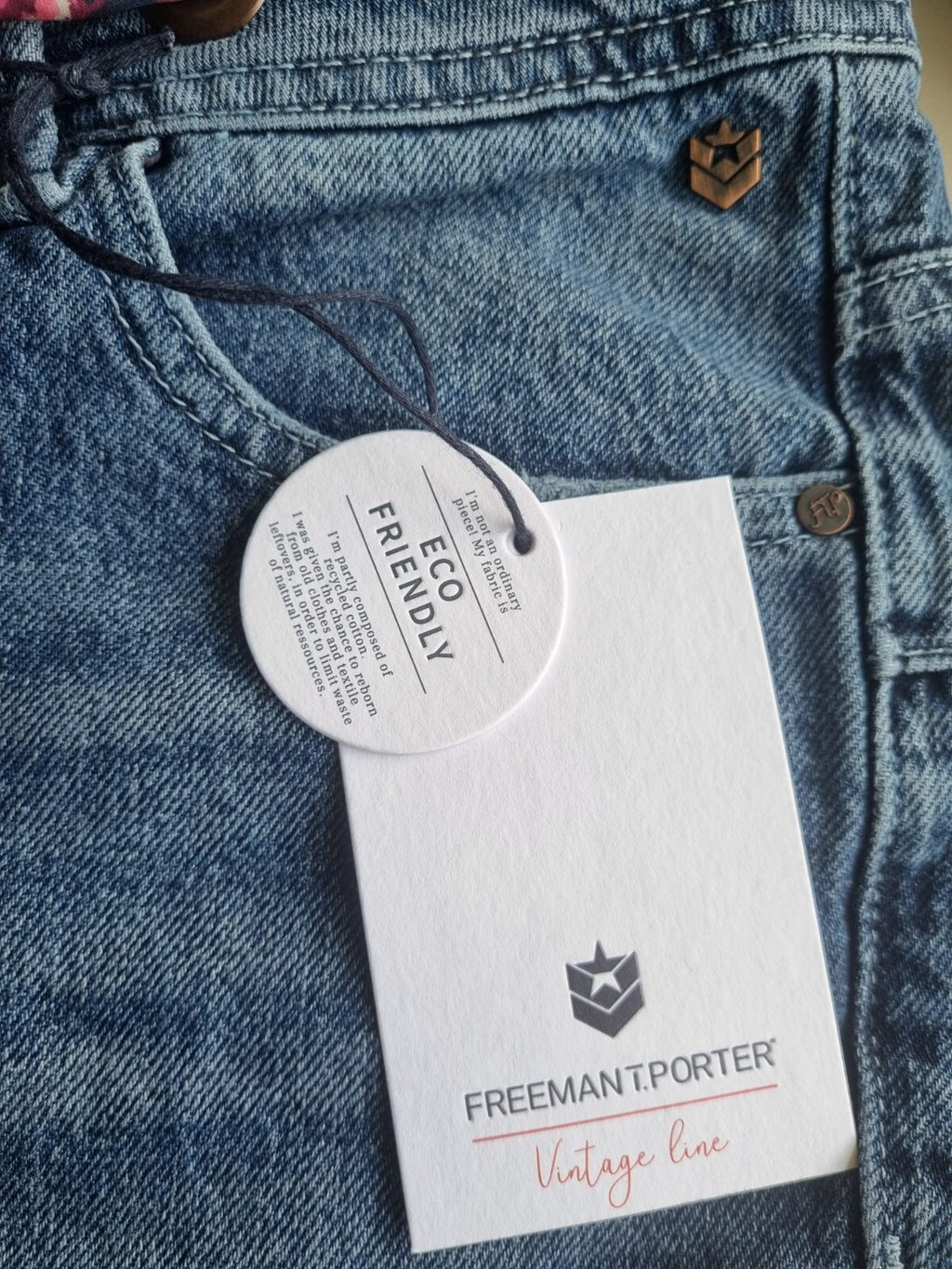 FREEMAN T. Porter Damen Jeans Jannet Denim Frauen Hose Women Jeanshose Blau B4C2