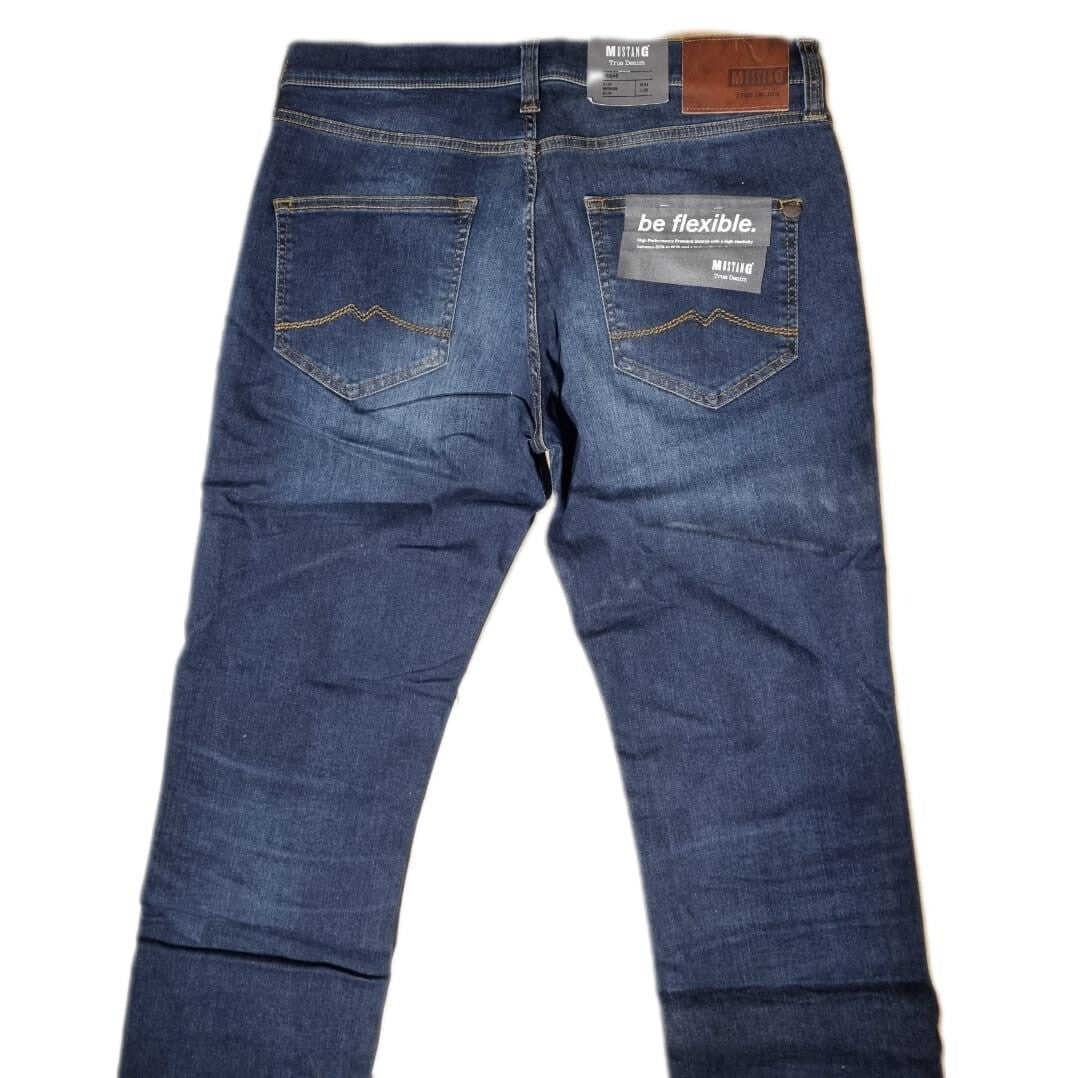 MUSTANG Herren Jeans Vegas W34 L32 Blau Slim Medium Slim BR2E1