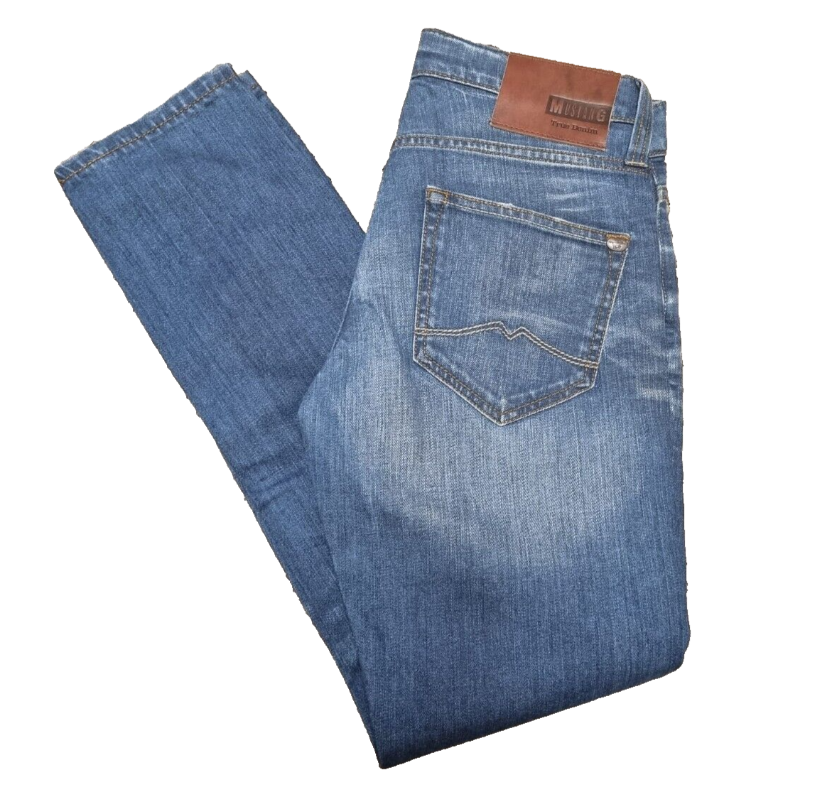 MUSTANG Herren Jeans Oregon Tapered W28 L30 Blau | Slim Low Tapered BR1C3
