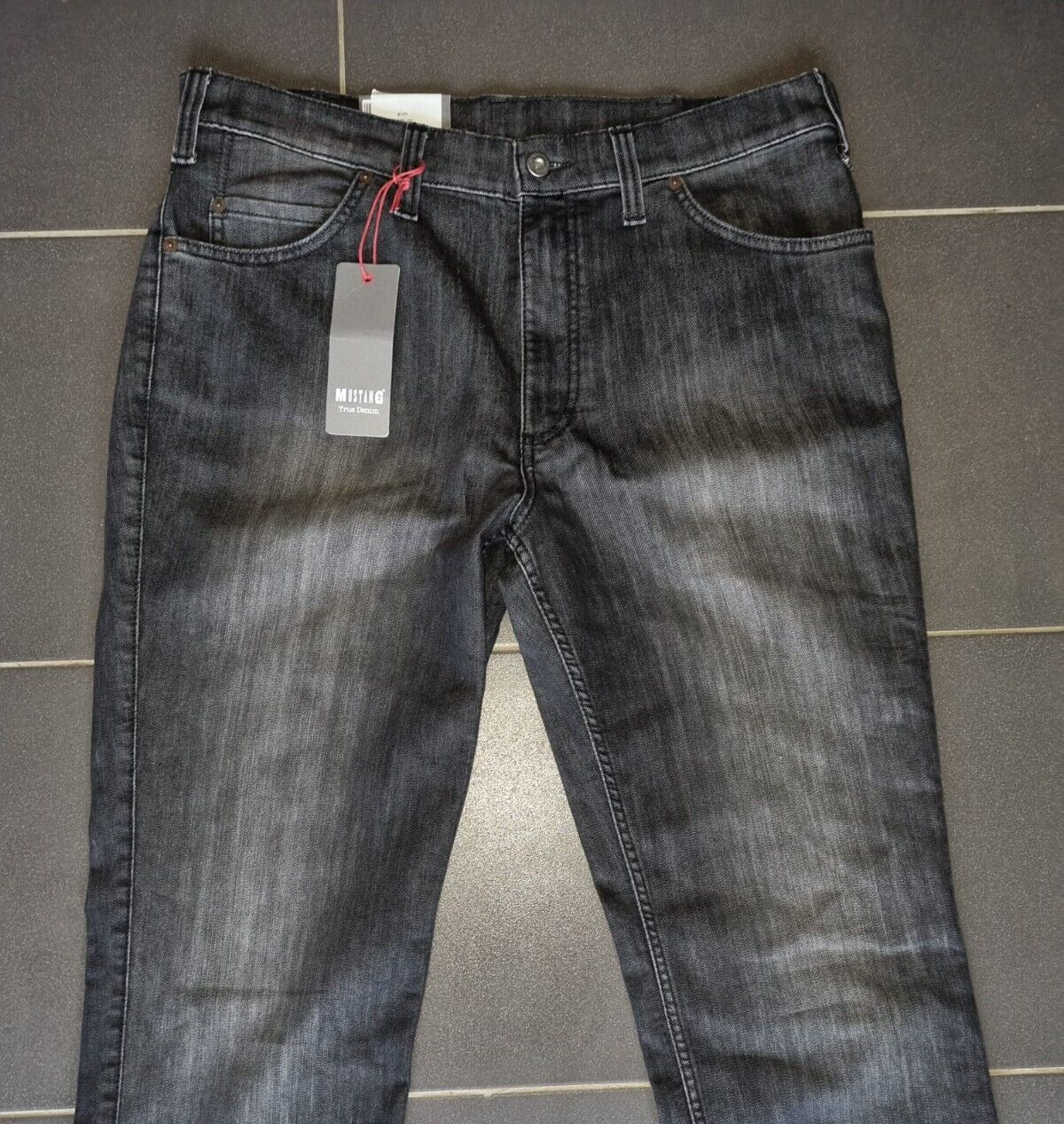 MUSTANG Herren Jeans Oklahoma Slim Fit Grau W38 L32  Staight LEG BR1E2