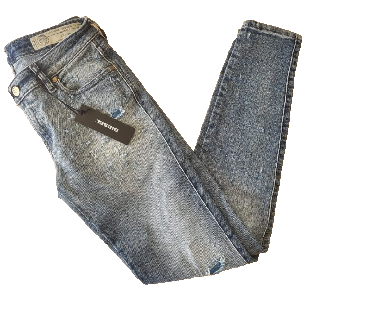 DIESEL Damen Jeans Gracey W25 L30 | Super Slim Skinny Low Waist Stretch Blau E6