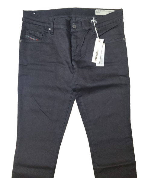 DIESEL Damen Jeans Grupee 0800R Stretch Schwarz W32 L32 Super Slim Fit BR1C2