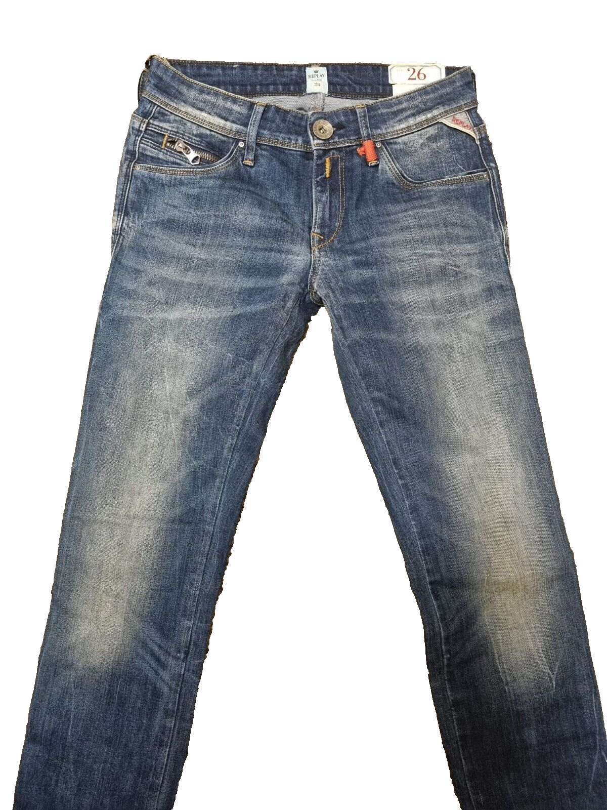 REPLAY Damen Jeans Yasmeen W26 L34 Blau Slim Fit Stretch WX621.000.573.430 E3