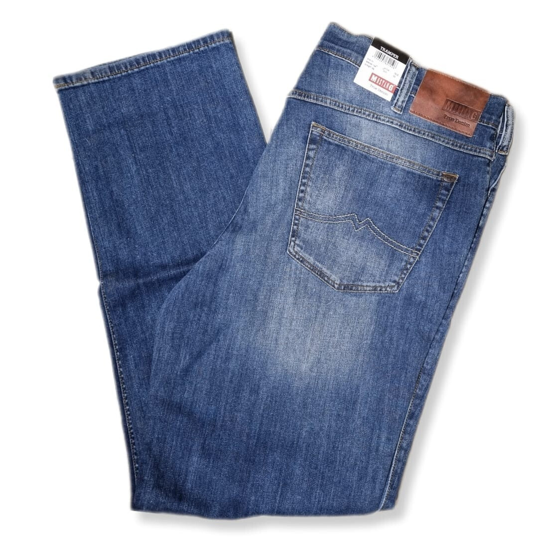 MUSTANG Herren Jeans Tramper Slim Medium Straight W42 L34 Blau BR2E1