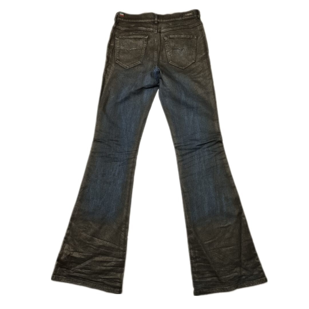 DIESEL Damen Jeans Sandy-B W28 L32 Schwarz Bootcut Regular Waist Sonderkondition