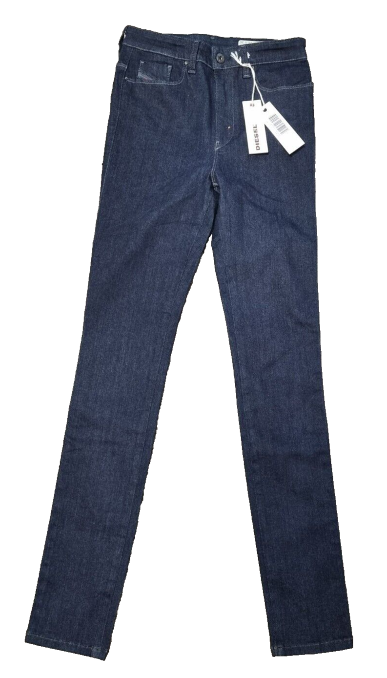 DIESEL Damen Jeans SKINZEE-HIGH W25 L30 Super Slim Skinny High Waist d Blau T15