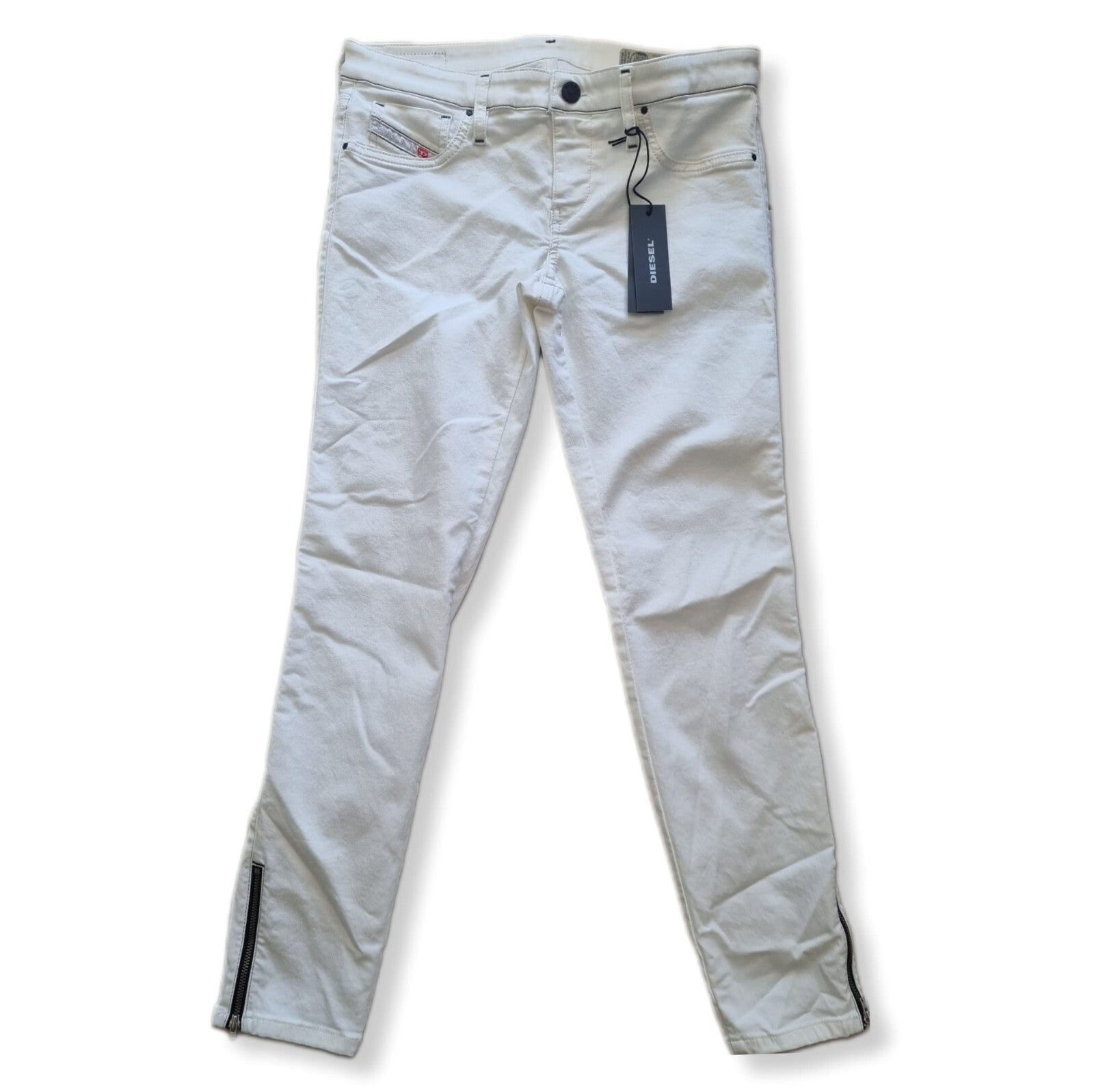 DIESEL Damen Jeans Skinzee-Lit-Zip W24 L30 – Super Slim-Skinny, Low Waist BR2D2