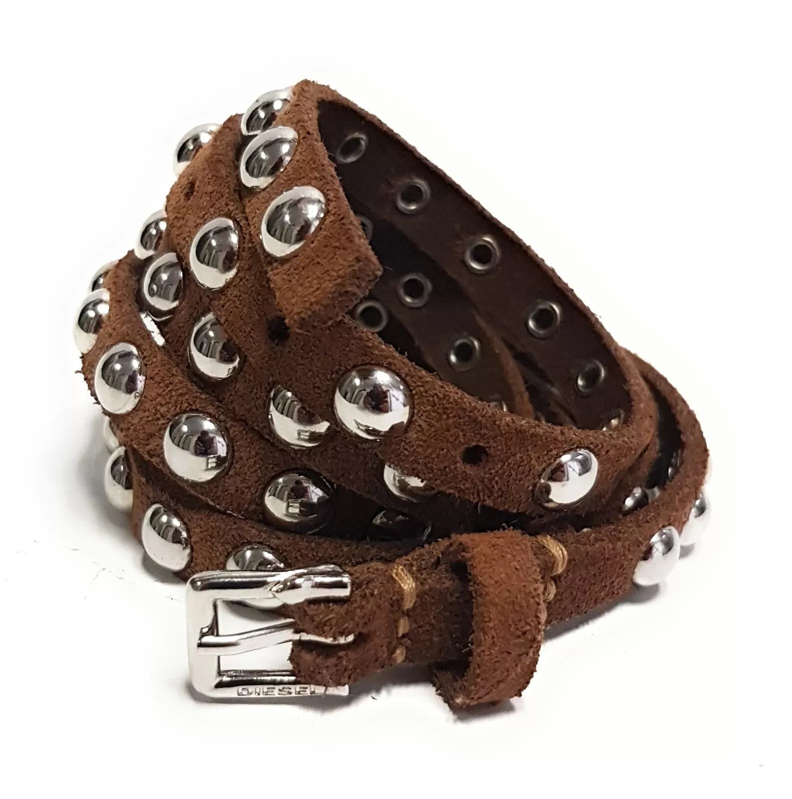 DIESEL Damen Leder Gürtel BENZIL 85cm mit Nieten Applikation #54 Geschenkidee